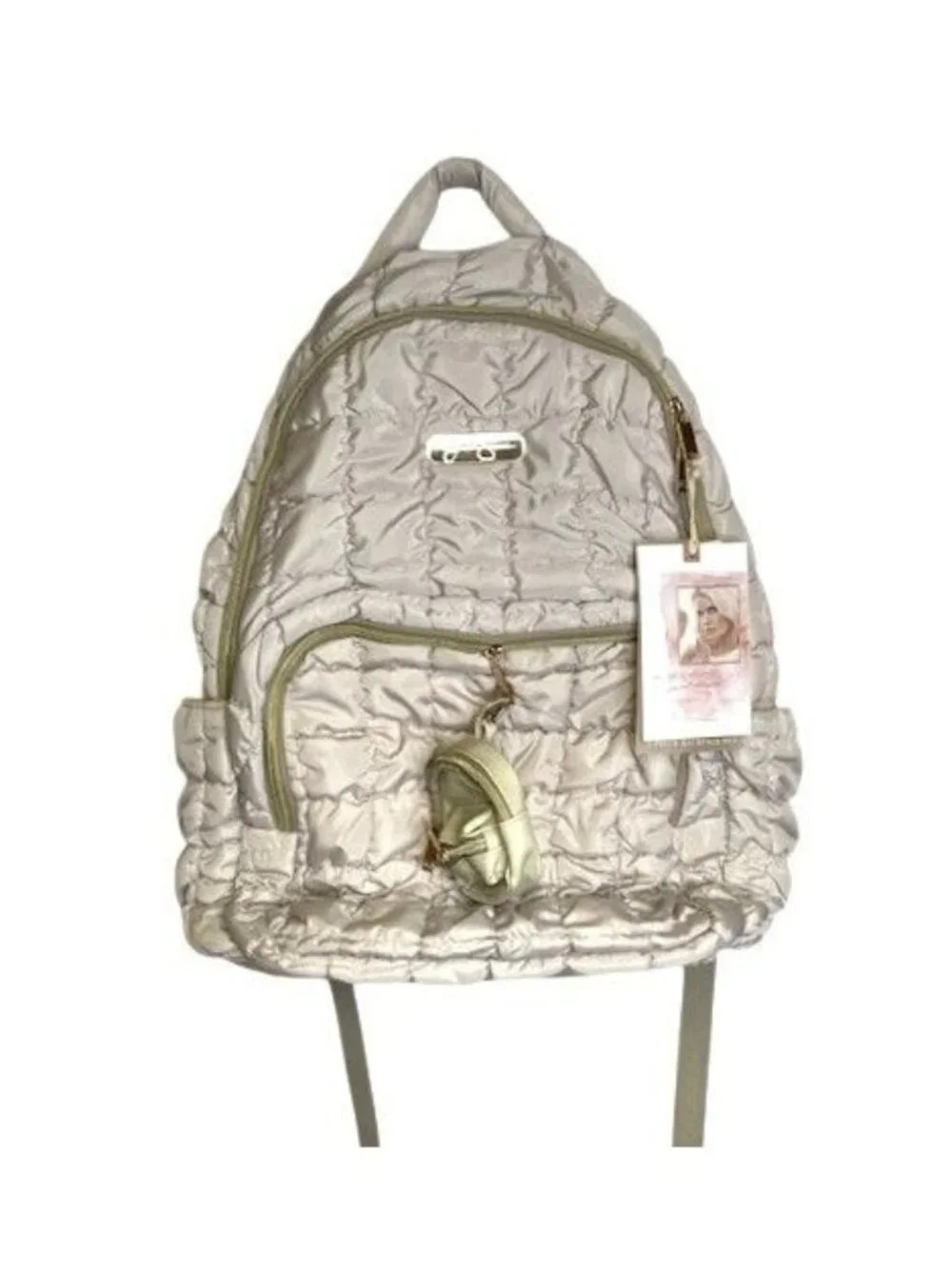 Jessica Simpson Solid Quilted Backpack